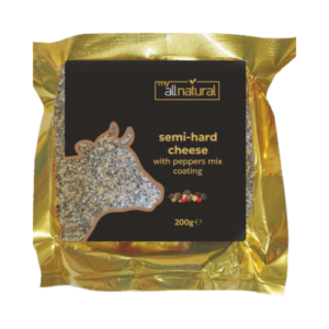 Semi-Hard Cheese With Peppers Mix Coating