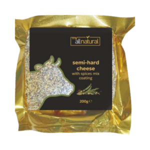Semi-Hard Cheese With Spices Mix Coating